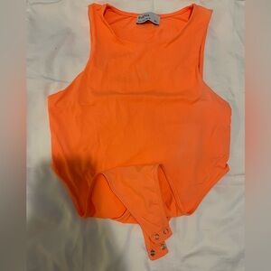 Bershka orange bodysuit size large